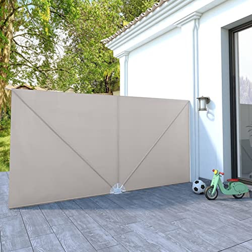 ARKEM Toldo Lateral Plegable terraza Color Crema 400x200 cm Toldos Exterior Terraza Impermeable Telas para Toldos