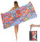 dellyy Strandtuch, Mikrofaser Handtuch, Strandtuch XXL, 160×80cm Handtuch Schnelltrocknend, Leichte Stranddecke Dünnes Tragbares Saunatuch Badehandtuch Outdoor Handtuch