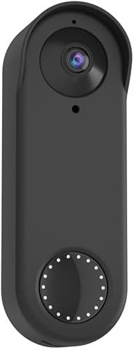 Arlo Doorbell Protective Cover Case, Doorbell Silicone Cover for Arlo Video Doorbell(2nd Generation), No Drill Accessory, Full Protection for Arlo Video Doorbell,Arlo AVD1001-100NAS,Black