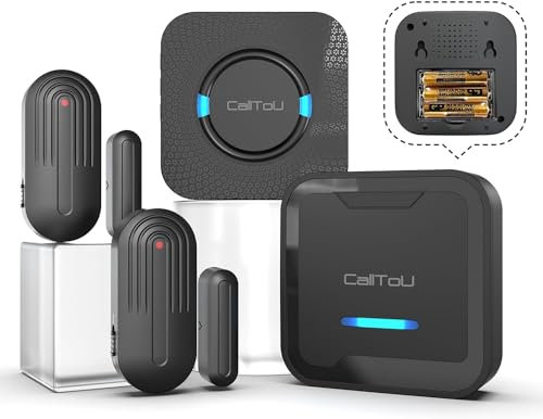 CallTou Door Alarms for Dementia, Wander Alert Door Alarm for Elderly Dementia/Patients/Alzheimers, Wireless Door Chime Elderly monitoring, Door Open Chime for Caregiver Home Care