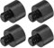 sourcing map Microphone Stand Adapter 3/8-16 Male to 5/8-27 Female Camera Screw Thread Adapter for Microphone Tripod Stand Black 4 Pcs