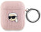 CG Mobile Karl Lagerfeld KLA2PGKIPP Hülle für AirPods 1/2 Rosa Monogram Karl Head