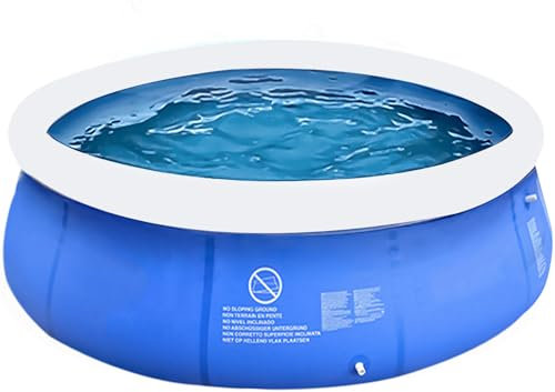 Crystals 8ft Above Ground Swimming Pool, Inflatable Paddling Pools for Kids and Adults