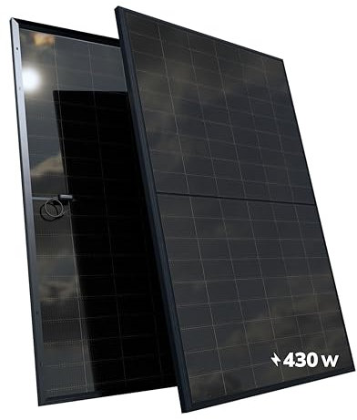 ESUNRA Create your Energy - Panel solar bifacial de 430W - ALLBLACK - Tecnología TOPCon - Rendimiento del 22% - Cable de 1,2m