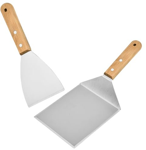 Set de spatules pour barbecue en acier inoxydable avec grande spatule pour barbecue Smash Burger Set idéal comme presse à burger Set hamburger en acier inoxydable