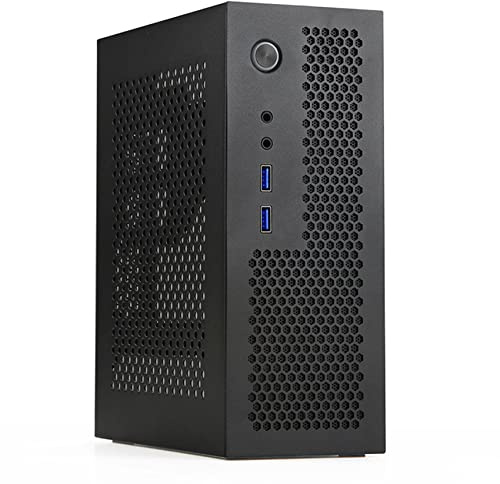 Diheohg A09 HTPC Computer Case Mini ITX PC Chassis Desktop Chassis USB3.0 Computer Case Home Computer Case Black