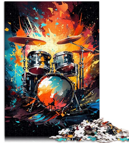 Puzzle für Erwachsene, 1000 Teile, Schlagzeug-Spielzeug, Denkspiel, ganze Familie,38x52cm, für Teenager ab 14 Jahren