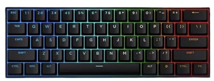 QPSJXN Mchose Ace 60 Pro 68 Magnetic Switch Hot Swappable RGB Mechanische Tastatur anpassbare -Tastatur für PC -Spielerzubehör(Black Blue Ice)
