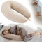 PaLulli® XL Nursing Pillow, 170 x 30 cm Muslin Cover, Pregnancy, Side Sleeper Pillow, Nursing Cover, 100% Organic Cotton, Comfort Pillow, Adult Baby Nest, Newborn