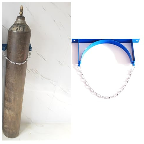 QHZYMX Support De Cylindre Gaz Support Mural pour Bouteilles D'oxygène De Laboratoire/Usine/hôpital, Ensemble De 5, 10 Et 15 Bouteilles De Gaz avec Chaîne Réglable(10 pcs,1 Bottle Length 13 4/5)
