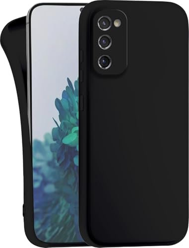 Movilear Funda Carcasa de Silicona Líquida para Samsung Galaxy S20 FE 5G, Interior de Microfibra Antigolpes Protección Gel Ultra Suave de Goma a Prueba de Choques y Arañazos FSUA (Negro)