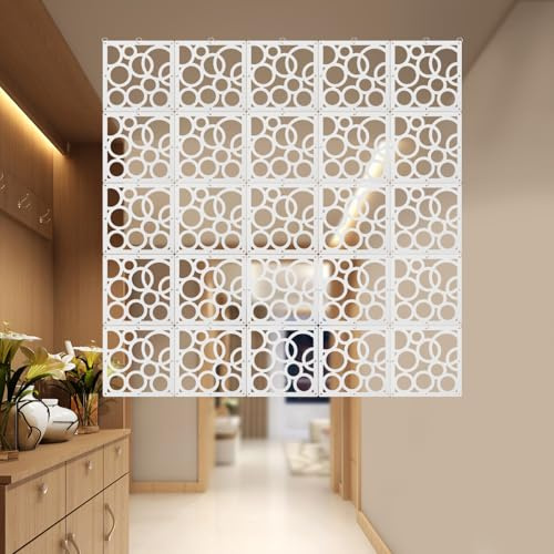 12 Stück Raumteiler Bildschirm, Raum hängende Teiler Bildschirme, Raum hängende Partition Trennwand, DIY Paravents Raumtrenner Sichtschutz, für Wohnzimmer Schlafzimmer Küche Esszimmer