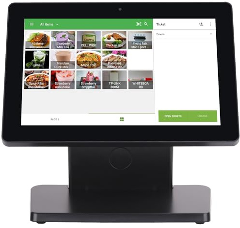 IYUESQ Caisse enregistreuse, Tablette Tactile 12 Pouces, système de Point de Vente avec Logiciel pour Restaurants, commerces et Entreprises