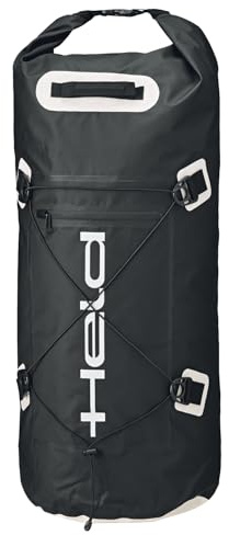 Held Roll-Bag 2 Motorrad-Tasche Schwarz 60L | 100 % Wasserdichte und Staubdichte Hecktasche Motorrad aus Starkem Tarpaulin mit Reflex-Prints & Roll-Klickverschluss