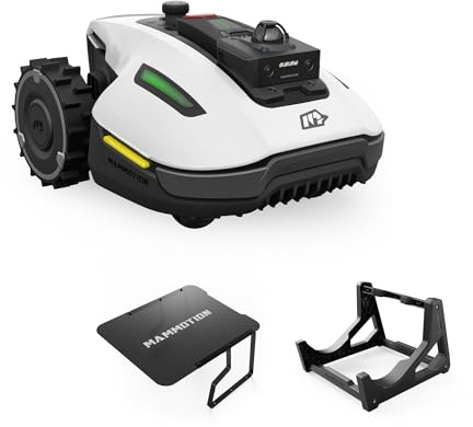 MAMMOTION YUKA mini 2 1000 Robot Rasaerba con Garage mini & Supporto per Autolavaggio, LiDAR 360° + Visione AI, DropMow, Senza Filo Perimetrale, Nessuna Perdita di Segnale, Senza RTK, per 1000m²