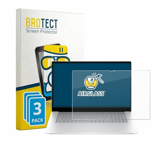BROTECT 3 Stück Schutzglas für HP OmniBook X 17-de0776ngx Schutzfolie Panzer Folie Glas[Extrem Kratzfest 9H, Anti-Fingerprint, Ultra-Transparent]