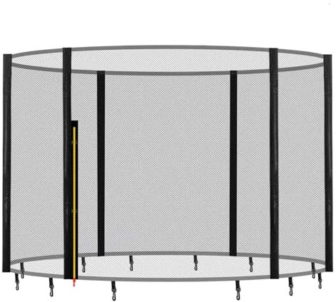 Baunsal® Trampolin Sicherheitsnetz Ø 183 cm (JS+EXD) für 6 Netzstangen mit Netzhöhe 180 cm Ersatzteile Netz Gartentrampolin Schutznetz Kinder Ersatznetz Indoor und Outdoor