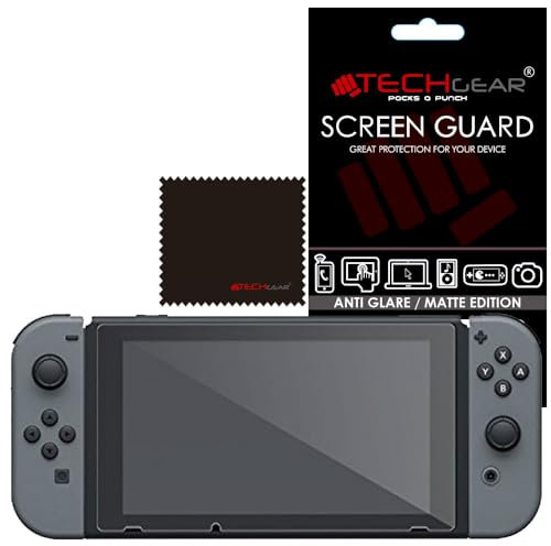 Switch Protection Écran Anti-Reflet Mat [Pack of 3] TECHGEAR Film de Protection Écran Anti Reflet/Mat Compatible avec Nintendo Switch