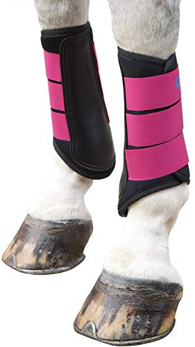 Shires Arma Neoprene Brushing Boots Raspberry Small Pony