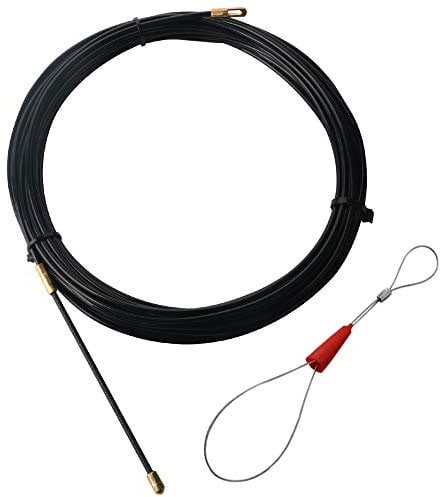 RUNCCI-YUN Kabel-Einziehhilfe 10m mit Führungsfeder Öse Nylon Einziehdraht Kabel