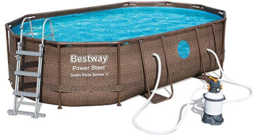Bestway Power Steel Pool Oval View 4.87 m x 3.05 m