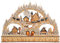 matches21 Schwibbogen 3-Fach Weihnachtsdeko 3D Winterszene LED Kerzen Lichterbogen Batteriebetrieb Holz 1 STK 60x42 cm