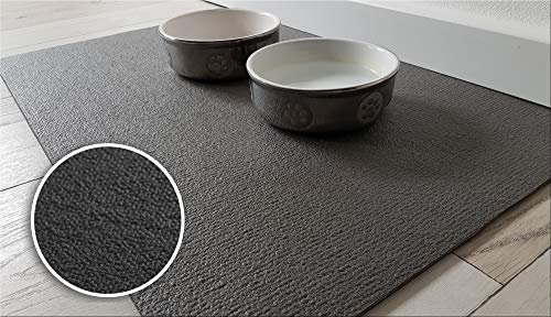 SanoZoo, die Napfunterlage! Öko-TEX - Made in Germany - Futtermatte für Katzen 60 x 90 cm Schwarz