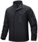 TACVASEN Herren Übergangsjacke Softshell Jacket Atmungsaktiv Winddichte Outdoorjacke Funktionsjacke mit Tasche (M, Schwarz)