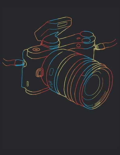 Camera Line Art Lens Photographer Drawing Retro Vintage: Mystery book - Funny Vintage Camera Cameraman Director Design, Retro Gift Idea - A4 (8, 5x11) ... Note, Book, Sketch, Planner, Birthday