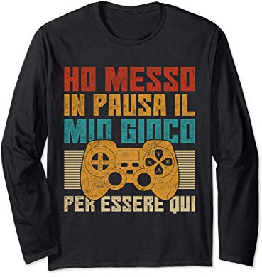 Gamer Controller Gaming Giochi Al Computer Videogiochi Maglia a Manica