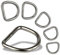 PROTECH 5 Stück D-Ring Edelstahlringe - Ring 6x40mm Halbrunder Ring aus rostfreiem Edelstahl A4 V4A geschweißt poliert Stahlring