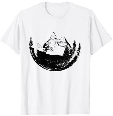 Mountainbike Downhill Fahrrad Berge Fahrradliebhaber Design T-Shirt