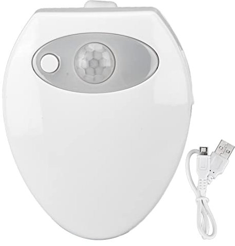 BigKing Toilettenlicht, Toilettenlicht Automatischer Farbwechsel Smart Sensor Dual LED Keramik Textur Toilettenschüssel Licht