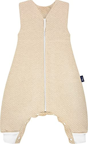 Alvi Sleep-Overall Baby Schlafsack mit Füßen Special Fabric Babyschlafsack Kinderschlafsack aus Baumwolle (100 cm, Quilt Nature)