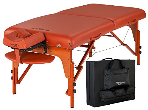 Master Massage Santana Pro - Camilla de Masaje portátil de 79 cm, con Acolchado de Espuma viscoelástica, Paneles de piernas