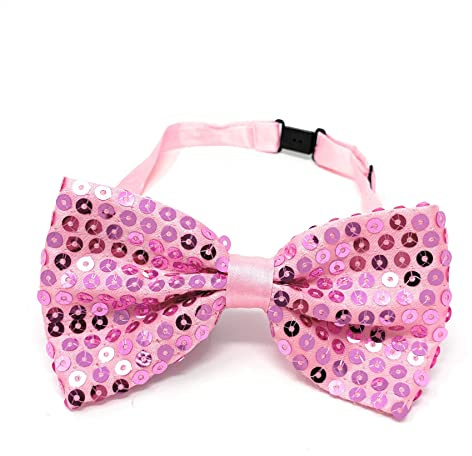 Cadoline Nœud papillon de déguisement en polyester à paillettes pour hommes 12 x 6 cm