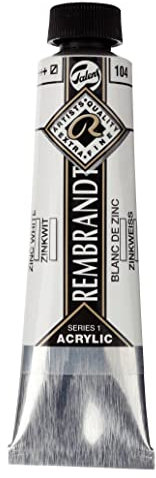 Rembrandt Colores Acrílicos Tubo 40 ml Blanco de Cinc 104 (18051042)