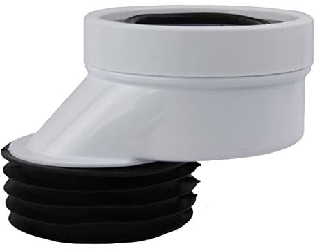 Conector de conexión para inodoro, tubo de desagüe recto, desplazamiento 60 mm