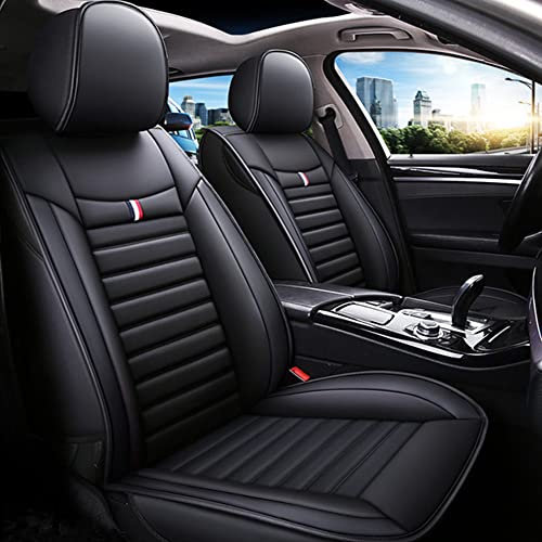 Chifeng Auto Sitzbezüge Set Wasserdicht Kunstleder Universelle Schonbezüge für VW TIGUAN (schwarz)