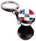 Ecuador-Flagge, Dominikanische Republik, Schlüsselanhänger, Schmuck, Doppelseitige Kristallkugel-Schlüsselanhänger, Zeit-Edelstein-Flagge, Auto-Schlüsselanhänger, Glas-Cabochon-Anhänger, Schl