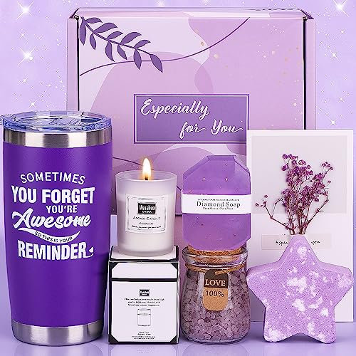 Birthday Pamper Gifts for Women, Unique Self Care Package Relaxation Spa Bath Set for Her, Wellbeing Get Well Soon Gifts for Women, Ladies Pamper Hamper Birthday Gifts for Friends, Mum, Sister, Wife