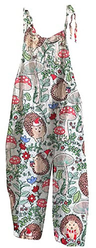 Manguun Mode Online-Shop|Outletjoggers Damen Mit Taschen Joggers Gemütlich Schöne Atmungsaktive Higwaist Straigh Jumpsuit Damen Beach Gemustert Maxi Polyester Frühling Mehrfarbig