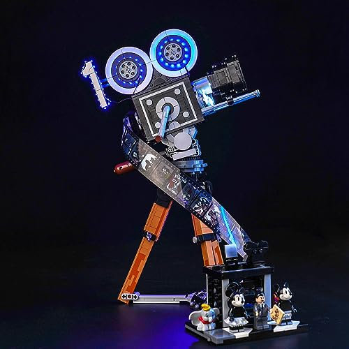 BrickBling Led Licht Set für Lego Disney Walt Disney Tribute Camera 43230 (Kein Lego), Dekorationsbeleuchtungsset für Lego Disney Kamera – Hommage an Walt Disney Kreative Spielzeug - Standard Version