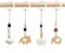 4 Stück Spielbogen Baby Spielzeug ab 0 Monate Spielebogen Babies Toys Spielbögen Baby Gym Anhänger Holz für Mädchen Jungen Babyspielzeug für Babyschale Kinderwagen Autositz Spielzeug (Weiß)