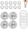 DALAETUS 4 Stück Magnetic Massagebälle Set mit 10 Massageringe & 5 Massage-Armbänder, Skills Igelball, Ball Massage für Stress Relief (Silber)