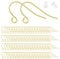 14K Gold Earring Hooks - 100Pcs Hypoallergenic Earring Hooks for Jewelry Making, Fish Earring Findings for Jewelry Making with 100Pcs Clear Rubber Earring Backs for DIY Jewely