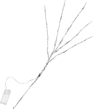 Anneome 2stücke Led-baumzweiglichter Für Haushaltsvasen Foto-requisiten Ohne Batterie Silber