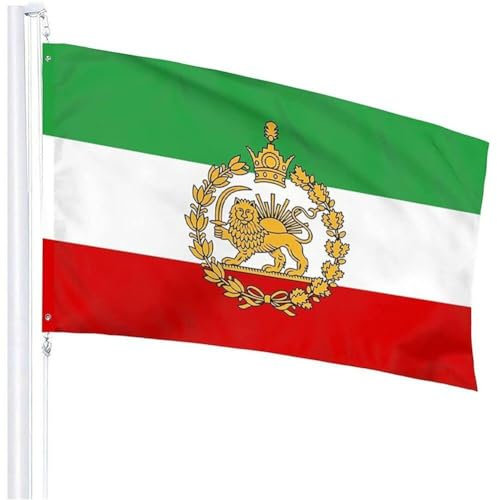 3 X 5 Fuß Alte Iran-Flagge, Historische Persische Flaggen – Lebendige Farben Und Lichtbeständig – Sun Iran-nationalflaggen, Iranische Polyester-Flagge