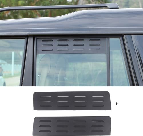 DIYUCAR Ventilación de ventilación para ventana de coche, 2 rejillas laterales traseras, accesorios de protección de ventilación para ventana de coche, compatible con LR Discovery 2 1998-2003
