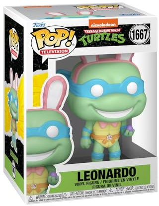 Funko POP! Teenage Mutant Ninja Turtles (TMNT) Easter - Leonardo - Leo | Offizielles Superheroes Merch - Vinyl Sammelfigur als Regal Deko - Geschenkidee zum Geburtstag für Fans und Sammler